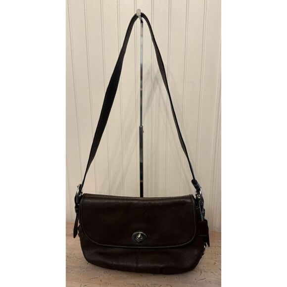 Coach 15170 Brown Pebbled Leather VTG Legacy Shoulder Crossbody Bag Purse‎ - Picture 1 of 11